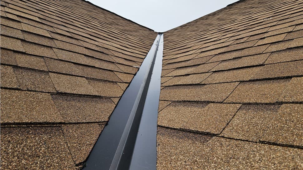 Close-up of different roof types.